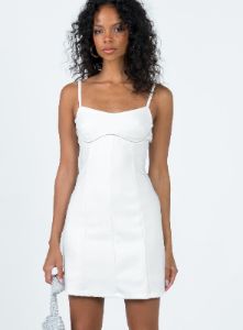 Lunara Mini Dress White sold by Princess Polly