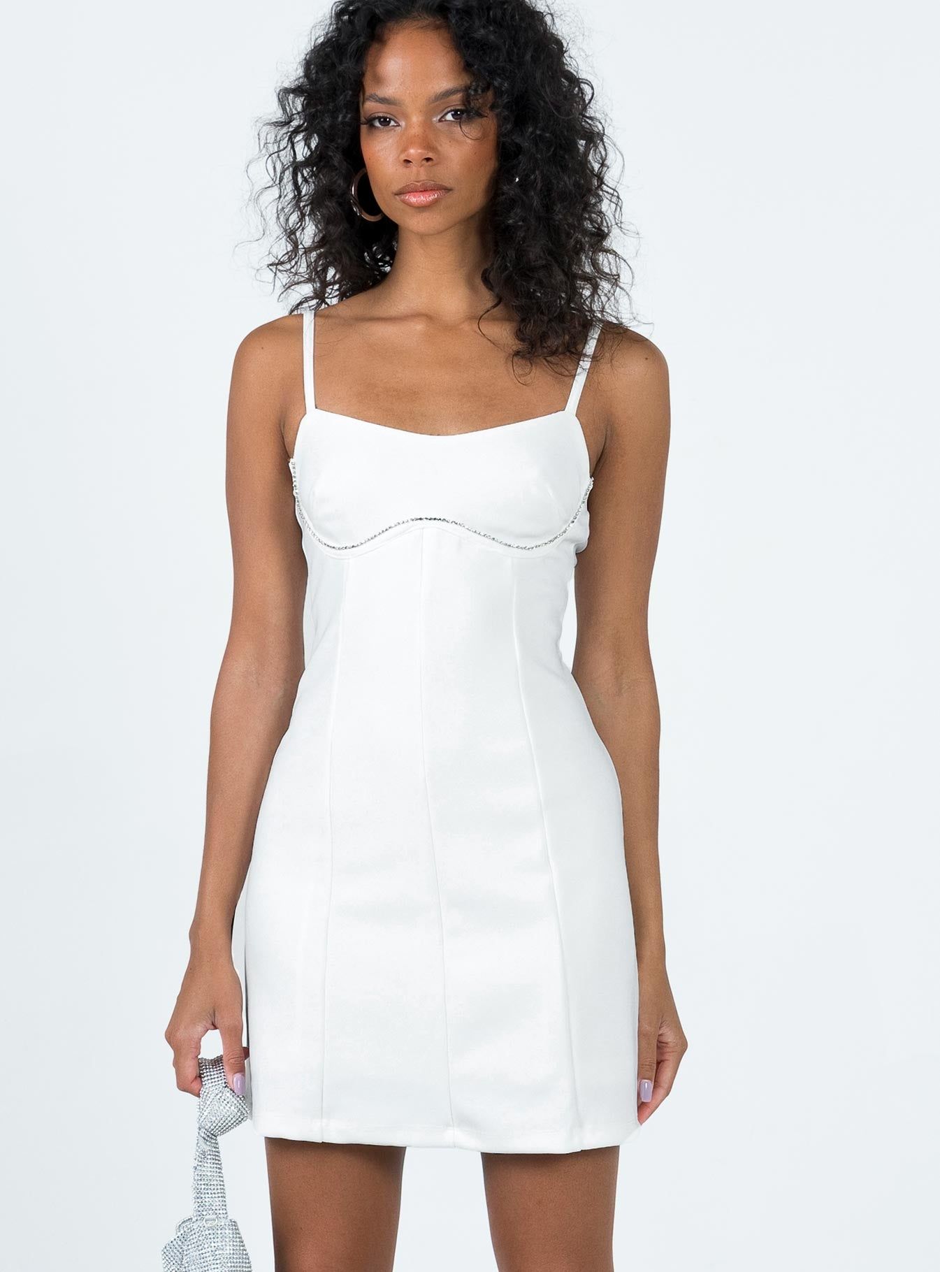 Lunara Mini Dress White sold by Princess Polly product image thumbnail 2