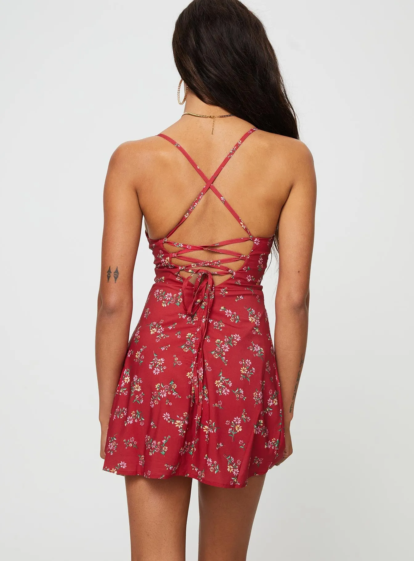 Marklea Mini Dress Red Floral sold by Princess Polly product image thumbnail 4