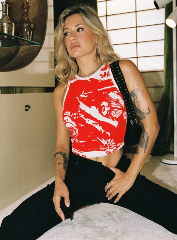 Highline Tank Top Red sold by Princess Polly