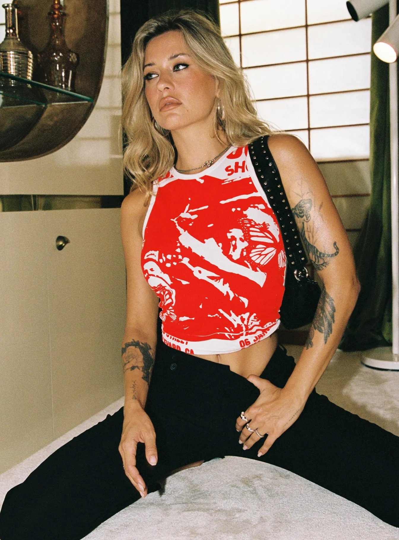 Highline Tank Top Red sold by Princess Polly