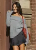 Snowie Off Shoulder Knit Sweater Grey sold by Princess Polly