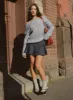 Snowie Off Shoulder Knit Sweater Grey sold by Princess Polly