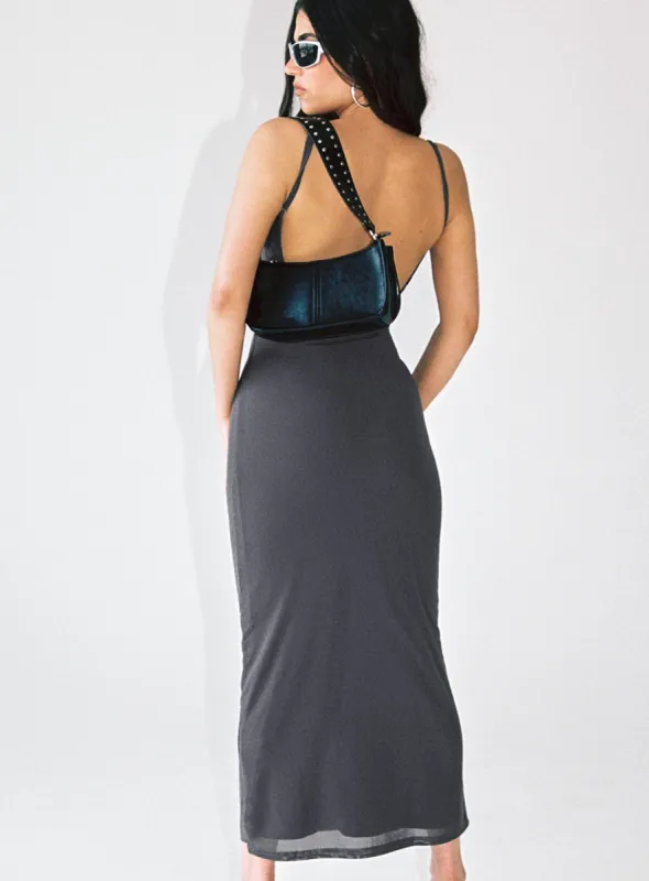 Knox Maxi Dress Slate Petite sold by Princess Polly