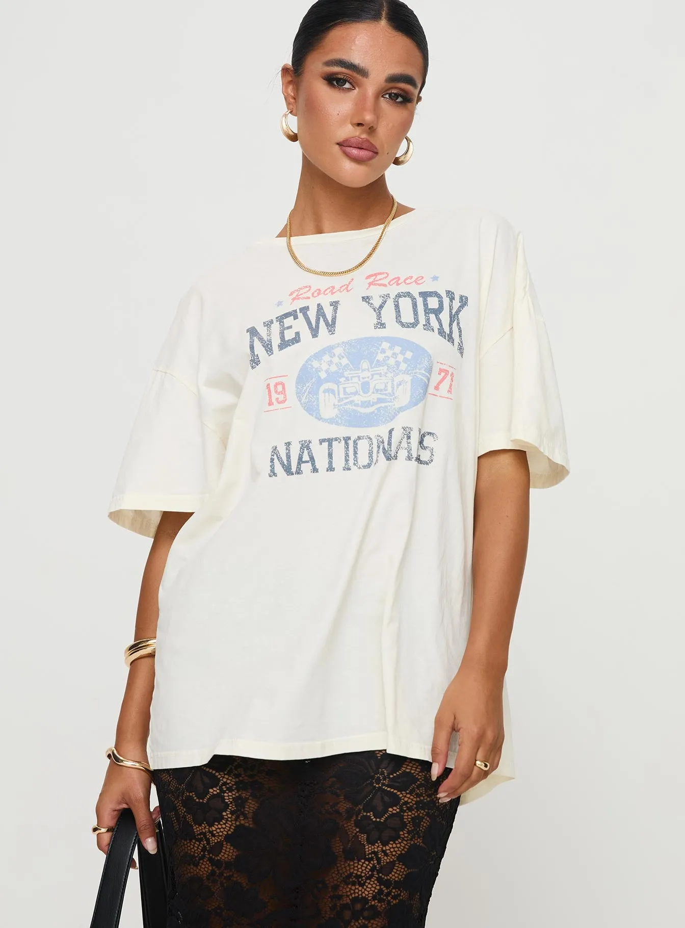 Road Race Nationals Tee White sold by Princess Polly product image thumbnail 2