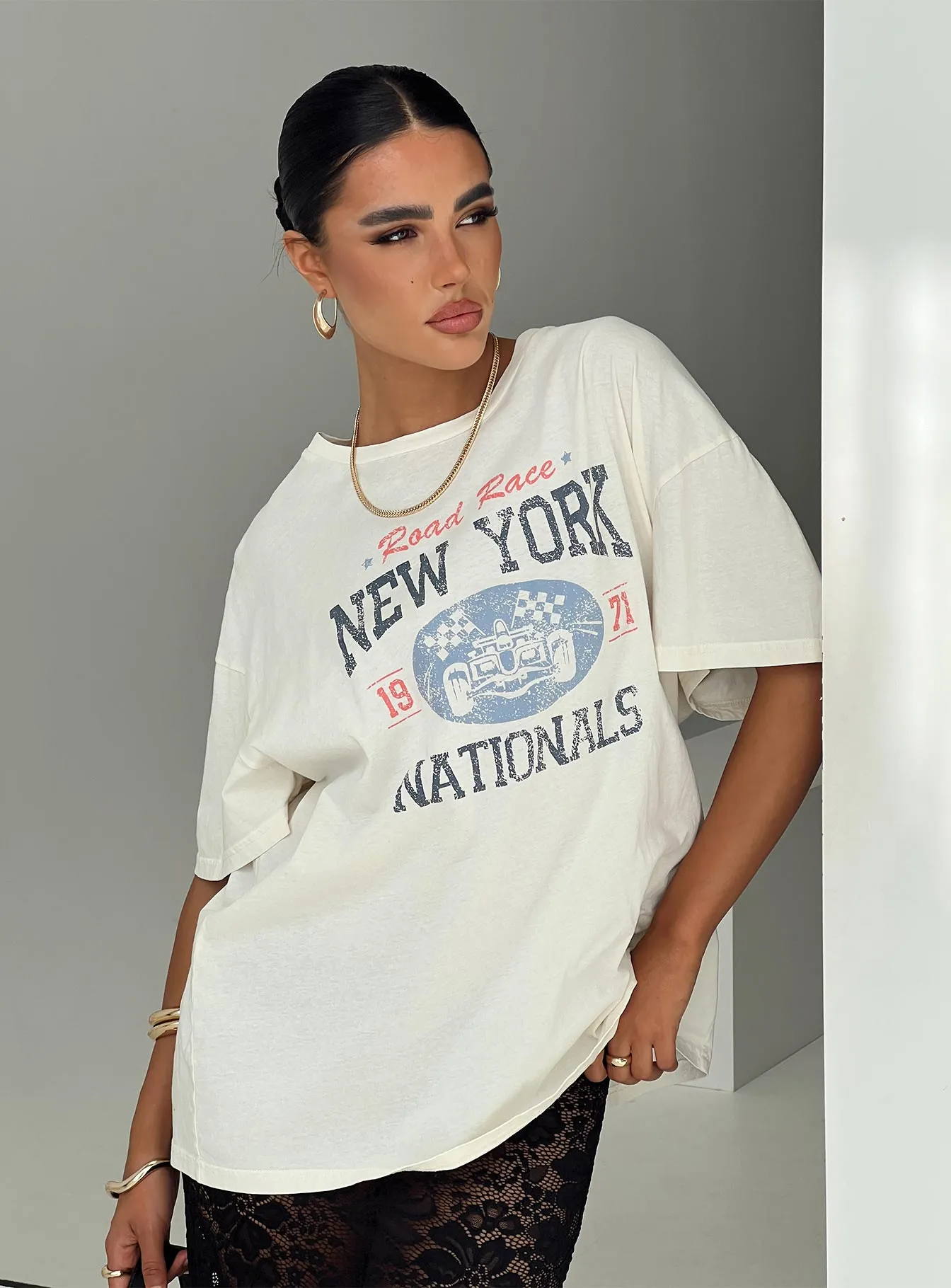 Road Race Nationals Tee White sold by Princess Polly
