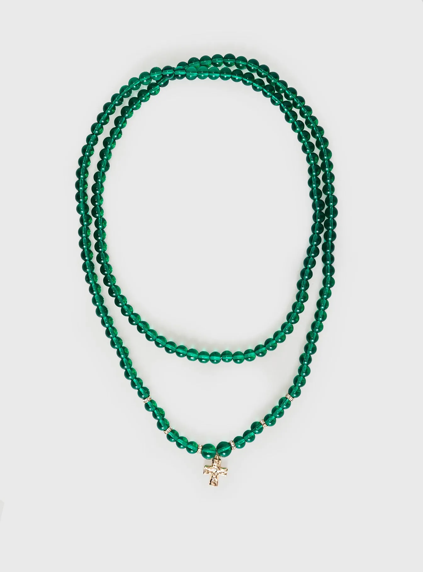 Klaude Necklace Green / Gold sold by Princess Polly product image thumbnail 2