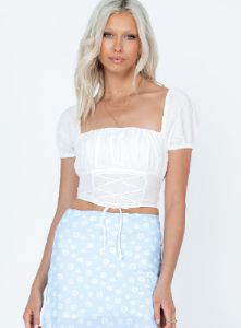 Fauci Top White sold by Princess Polly