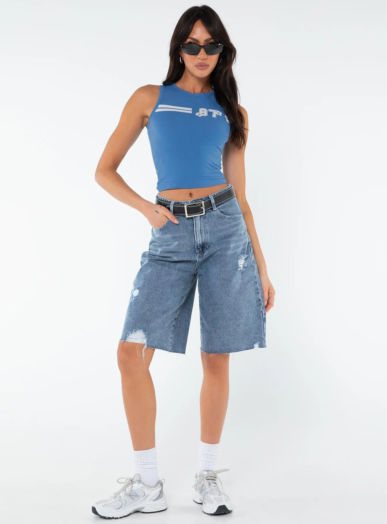 87 Racer Tank Blue sold by Princess Polly product image thumbnail 3