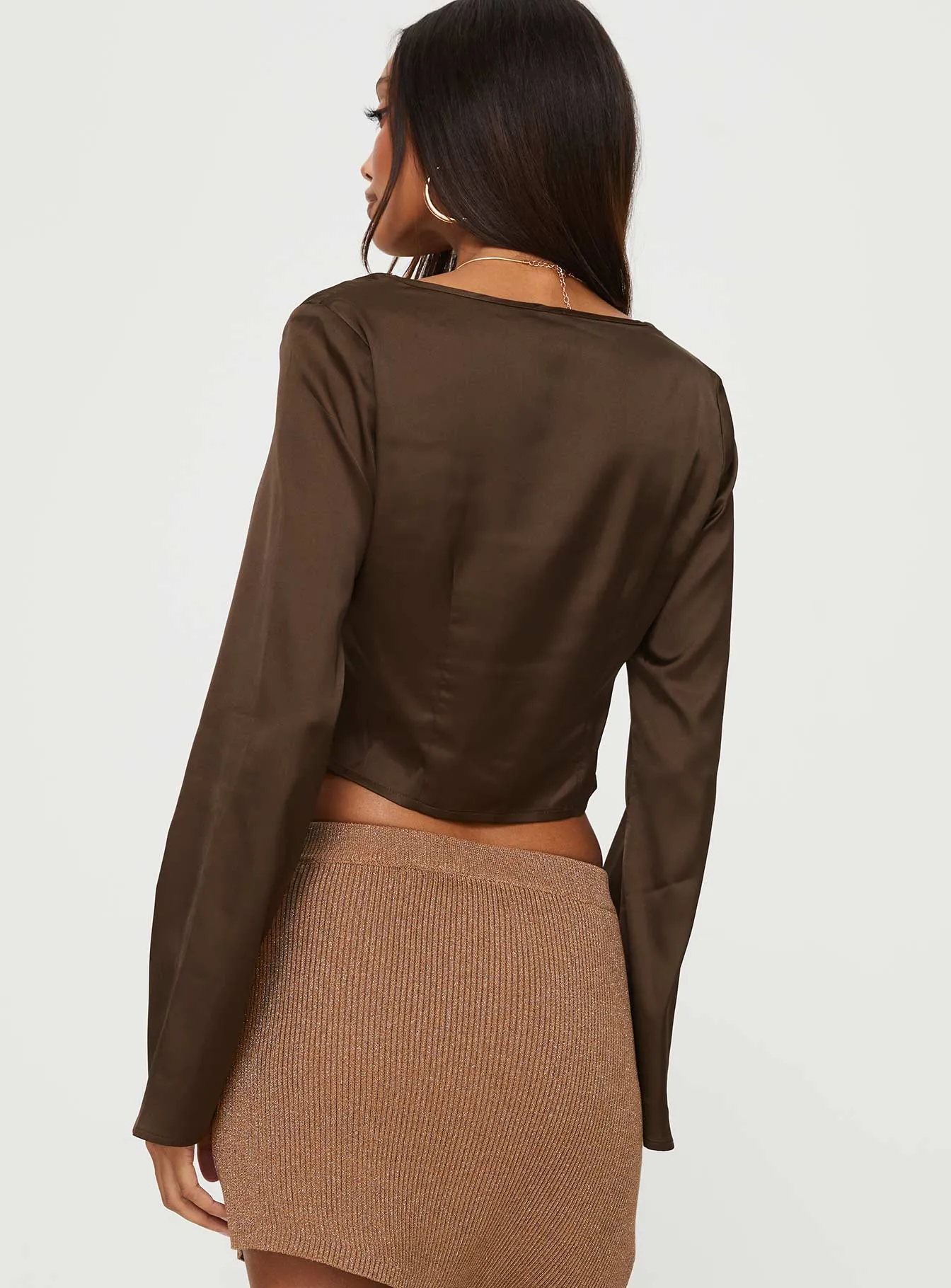Brunner Long Sleeve Top Brown sold by Princess Polly product image thumbnail 4