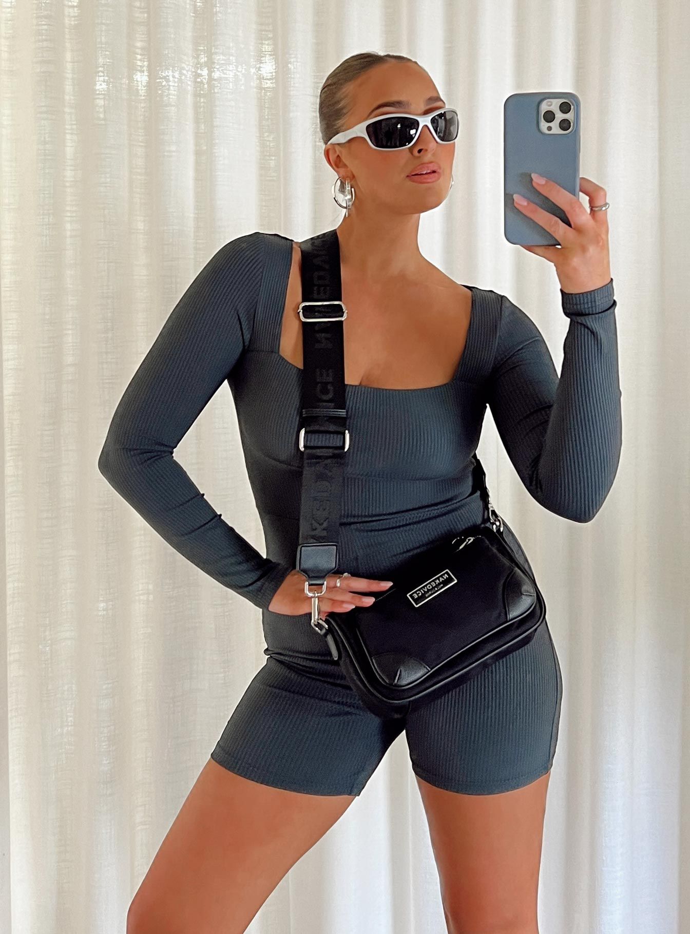 Sara Romper Grey sold by Princess Polly