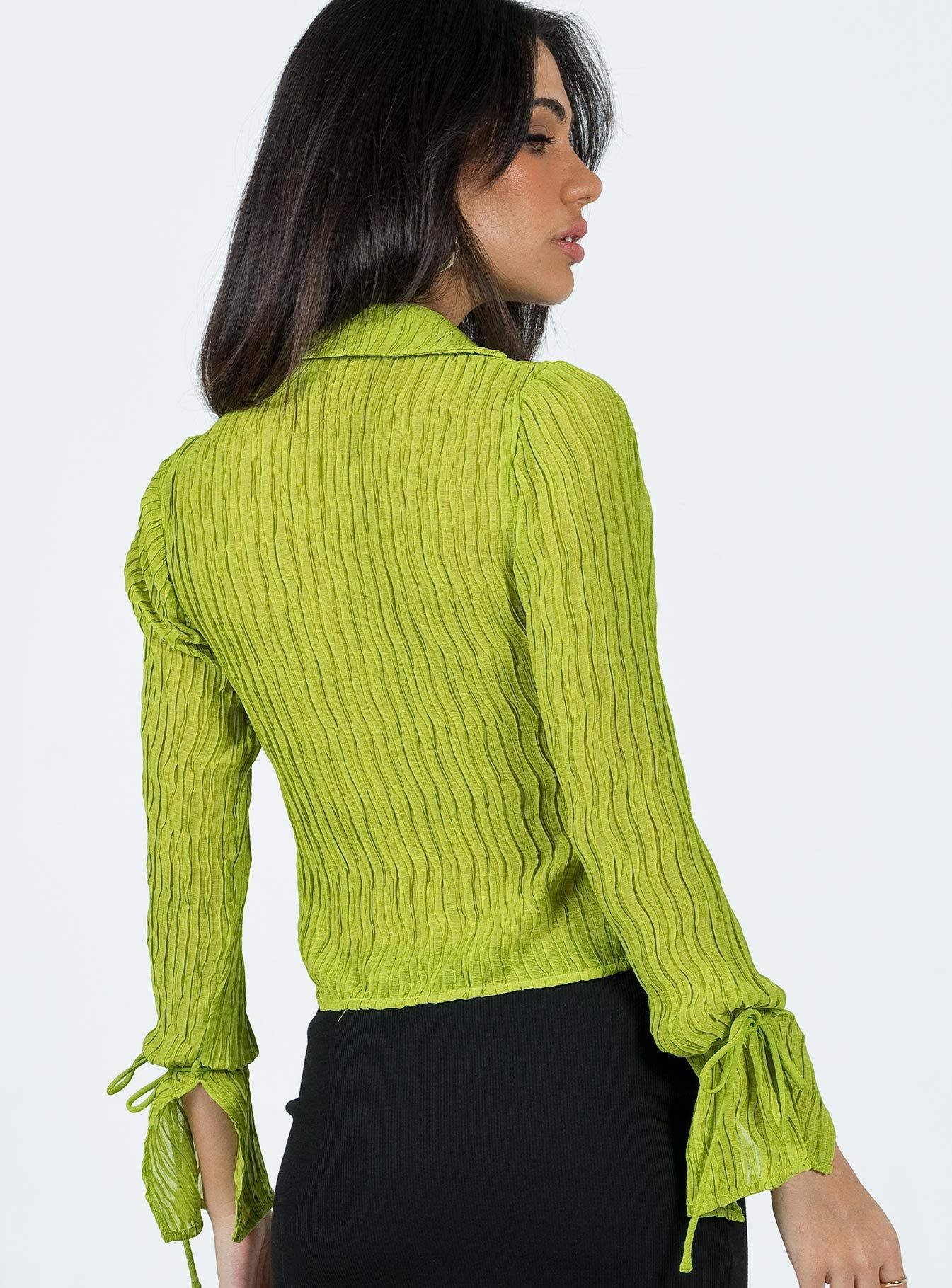 Aluna Shirt Green sold by Princess Polly product image thumbnail 5
