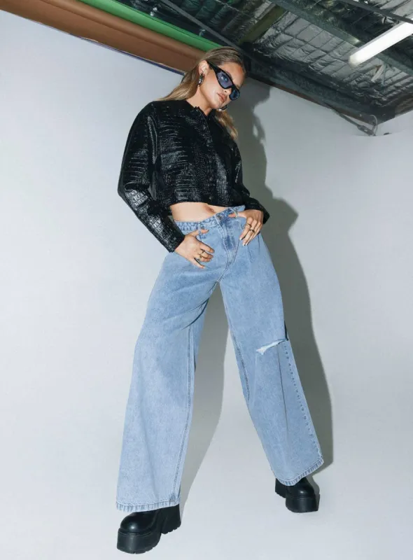 Murdock Wide Leg Jeans Denim sold by Princess Polly