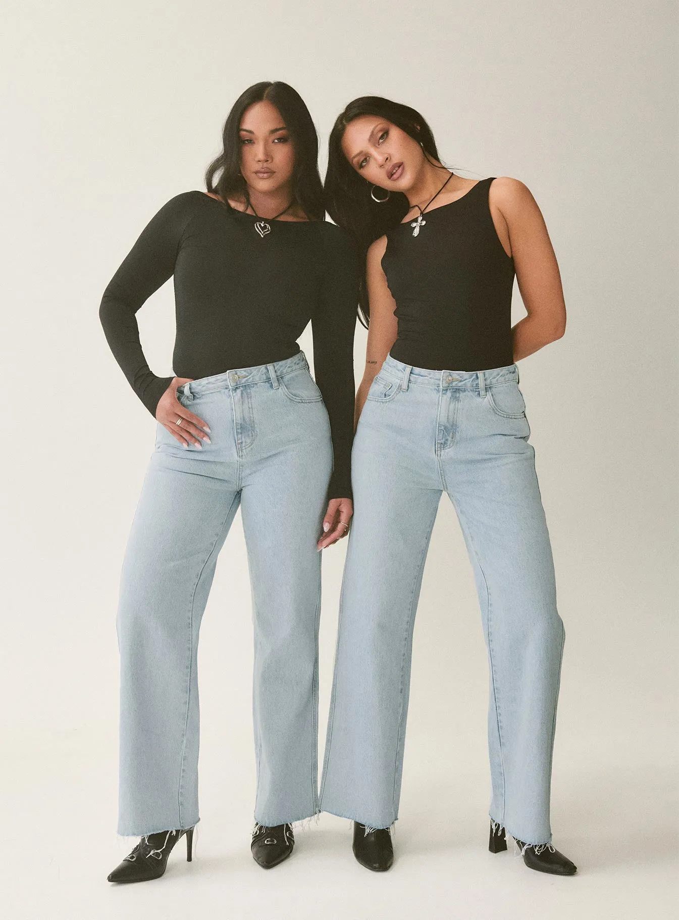 Arlington Straight Leg Denim Jeans Light Wash Tall sold by Princess Polly