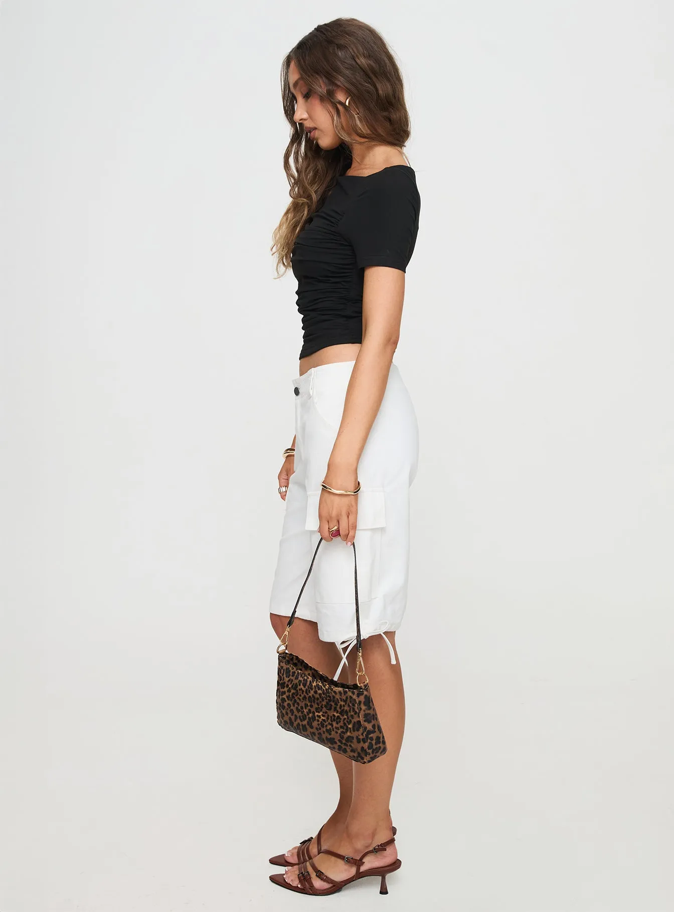 Bleachers Shorts White sold by Princess Polly product image thumbnail 4