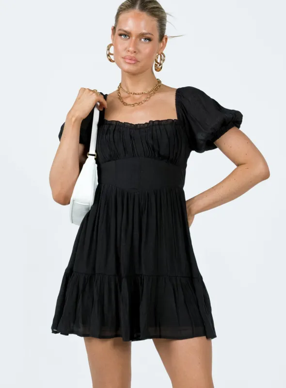 Ethan Mini Dress Black sold by Princess Polly