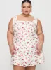 Dasha Mini Dress White Floral Curve sold by Princess Polly