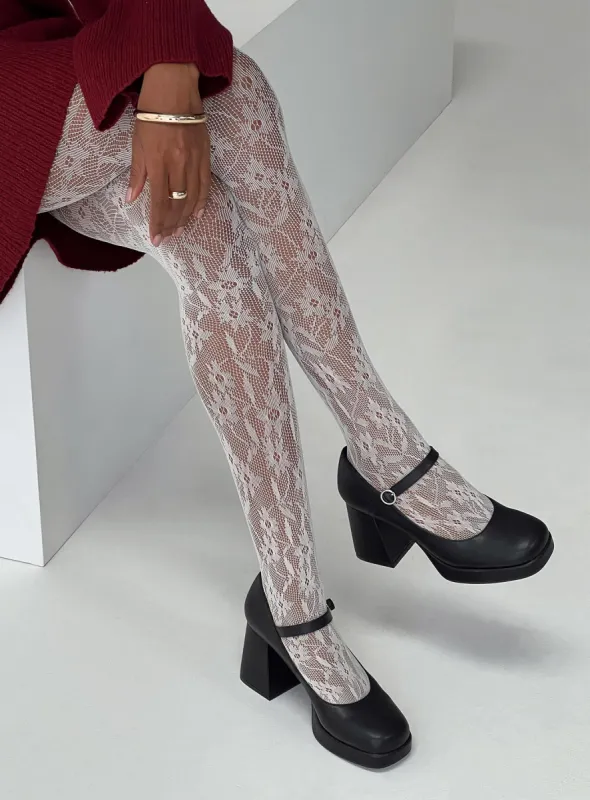 Meredith Stockings White sold by Princess Polly