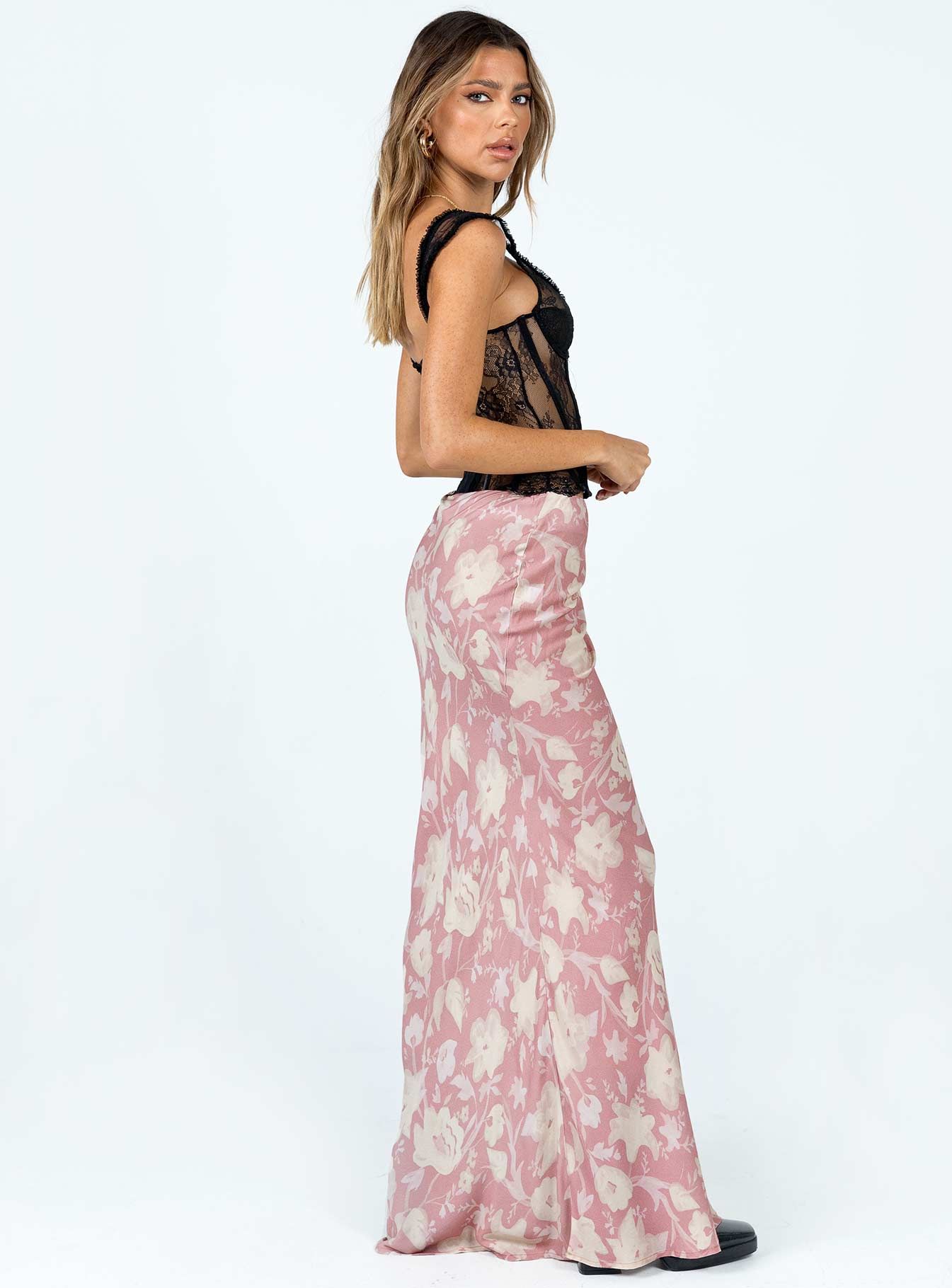 Bettina Floral Maxi Skirt Pink Multi sold by Princess Polly product image thumbnail 4