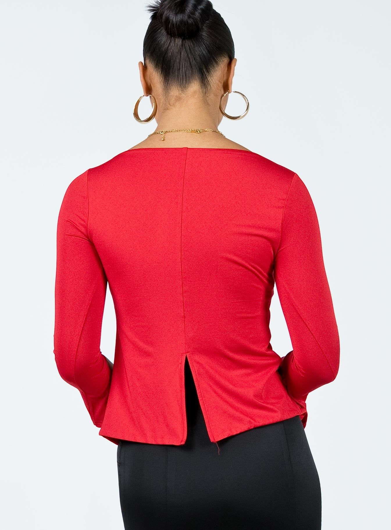 Corabelle Tie Up Top Red sold by Princess Polly product image thumbnail 4