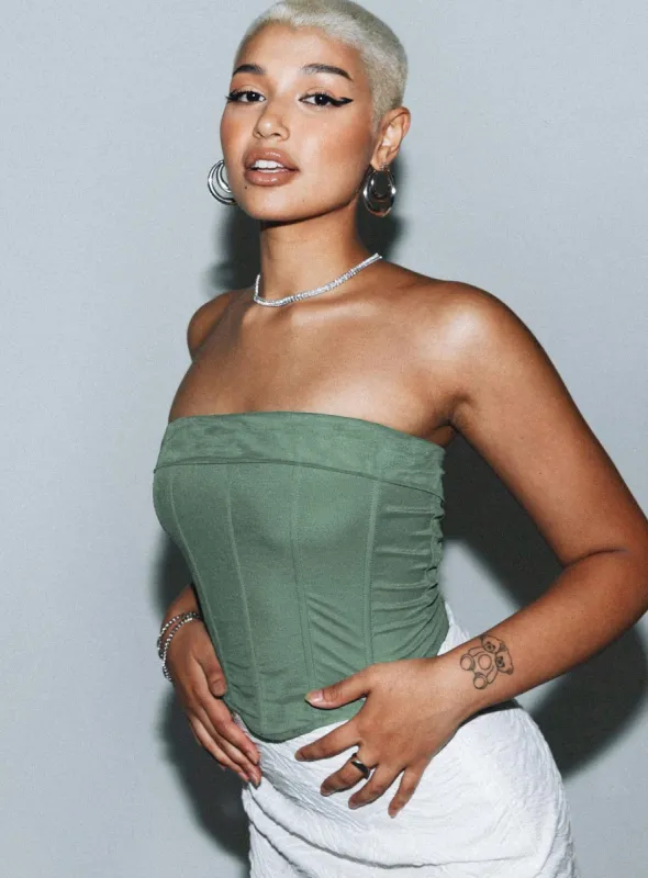 Swans Corset Mint Green sold by Princess Polly