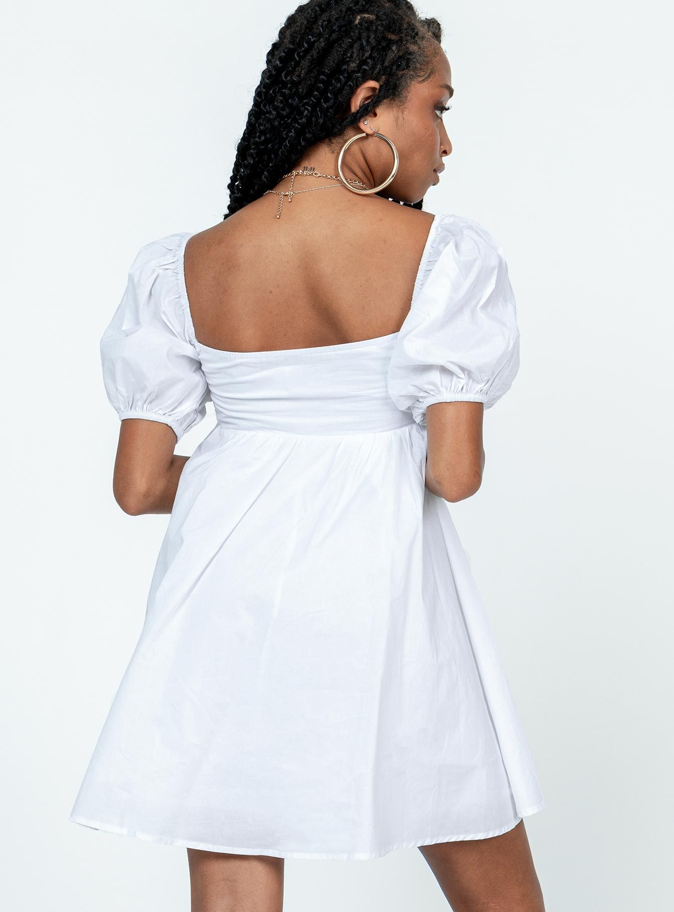 Lillien Mini Dress White sold by Princess Polly product image thumbnail 5