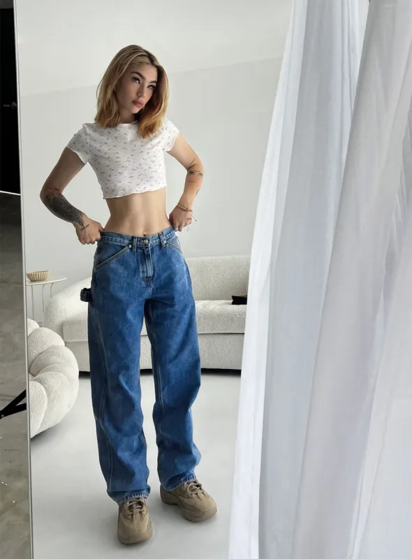 Downtown Slouched Jeans Denim sold by Princess Polly