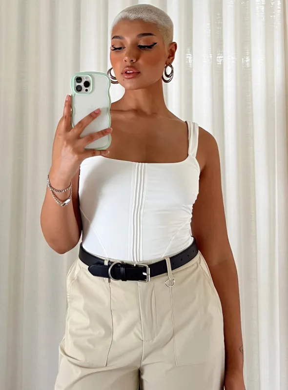 Samuel Corset Bodysuit White sold by Princess Polly