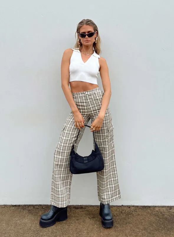 Mckay Check Cargo Pants Multi sold by Princess Polly