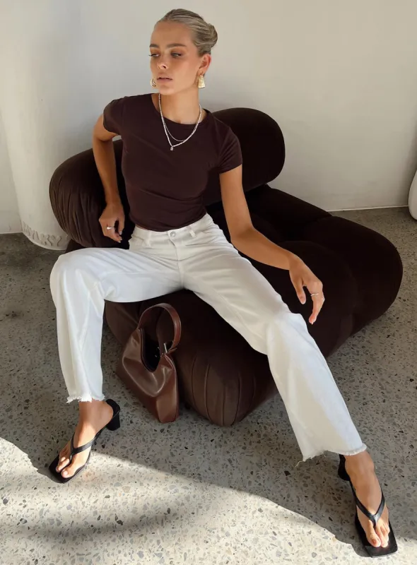 Kalinda Denim Jeans White sold by Princess Polly