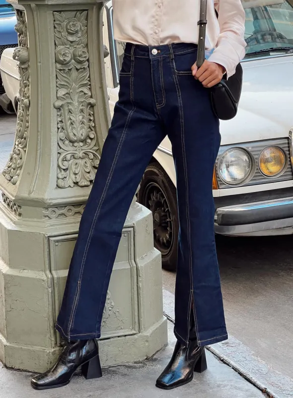 Johnny Flare Dark Wash Jeans Denim sold by Princess Polly