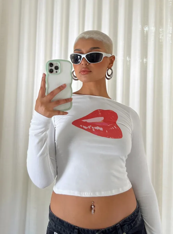 Pucker Up Top Ivory sold by Princess Polly