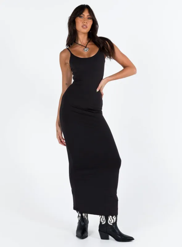 Riana Maxi Dress Black sold by Princess Polly