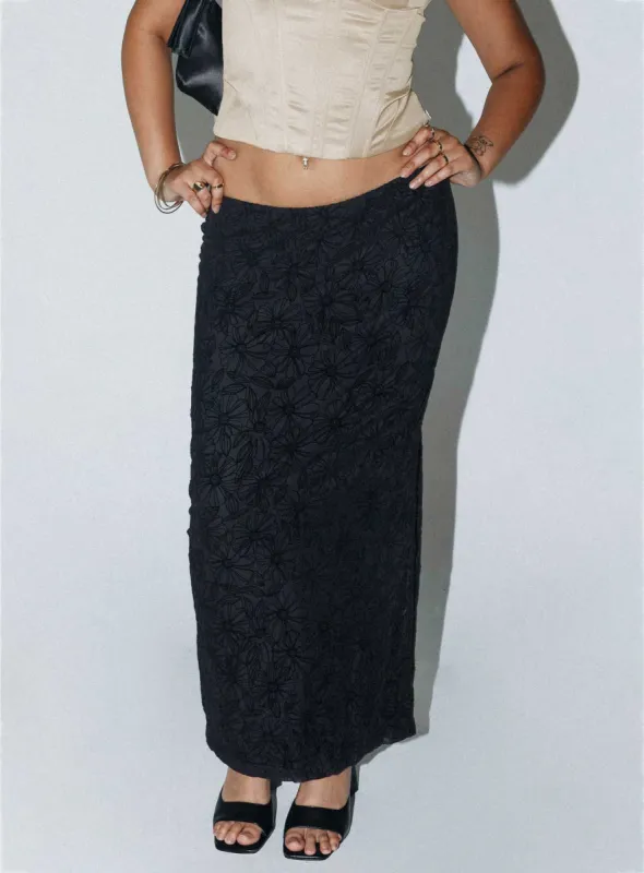 Eurodium Maxi Skirt Black sold by Princess Polly