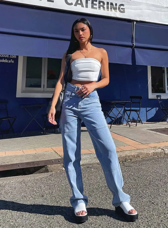 Copeland Jeans Light Wash Denim sold by Princess Polly
