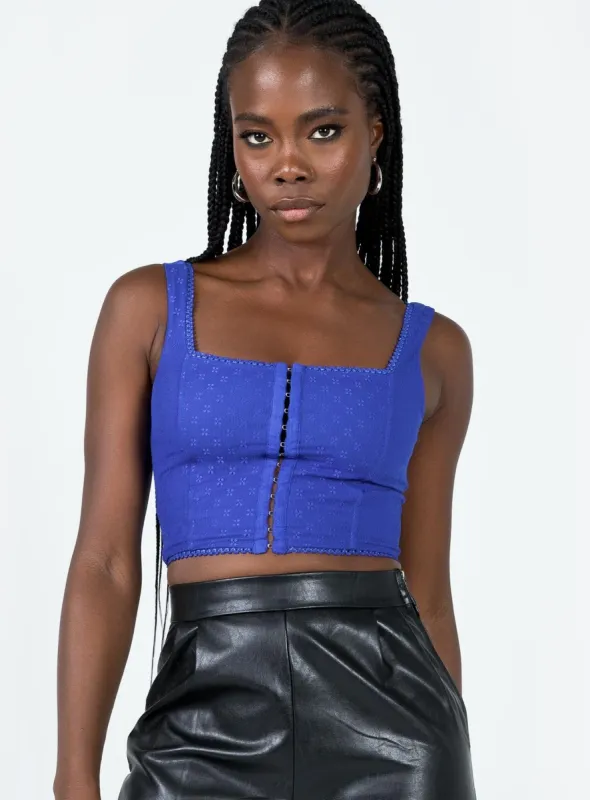 Bryleigh Top Blue sold by Princess Polly