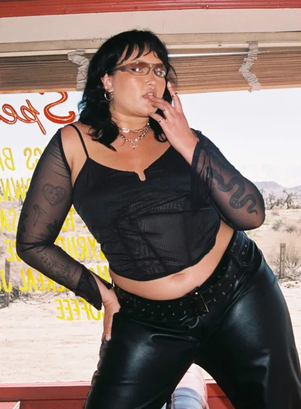 Archo Mesh Corset Black Curve sold by Princess Polly