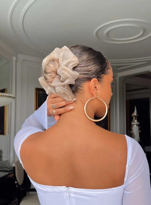 Margot Scrunchie Beige made by Princess Polly