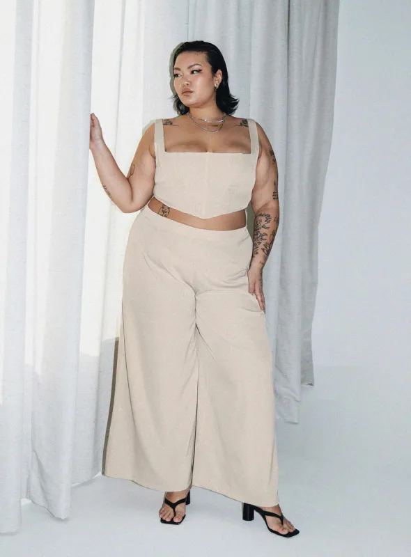 Elias Set Beige Curve sold by Princess Polly