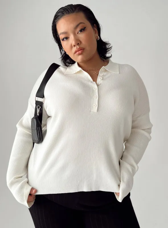 Siobhan Jumper Cream Curve sold by Princess Polly