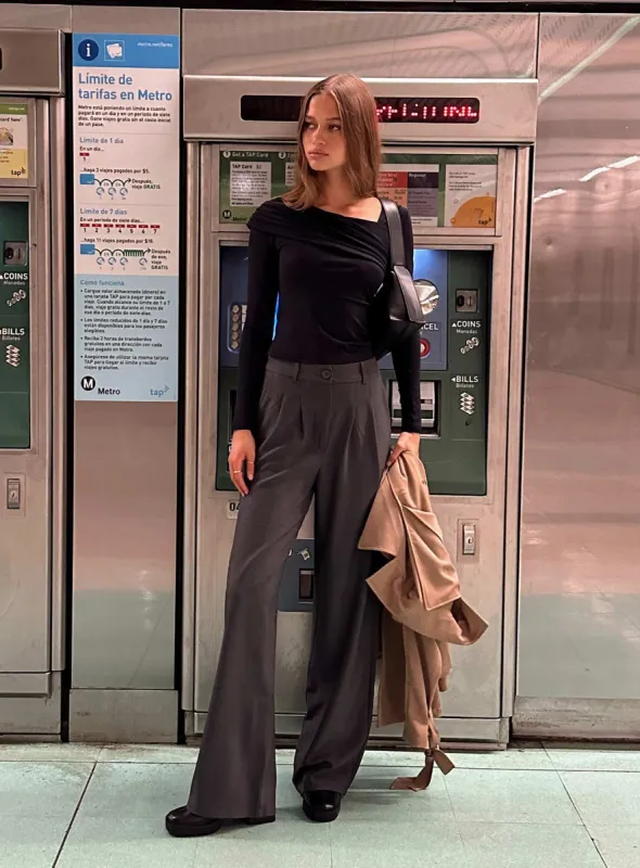 Archer Pants Slate Lower Impact sold by Princess Polly