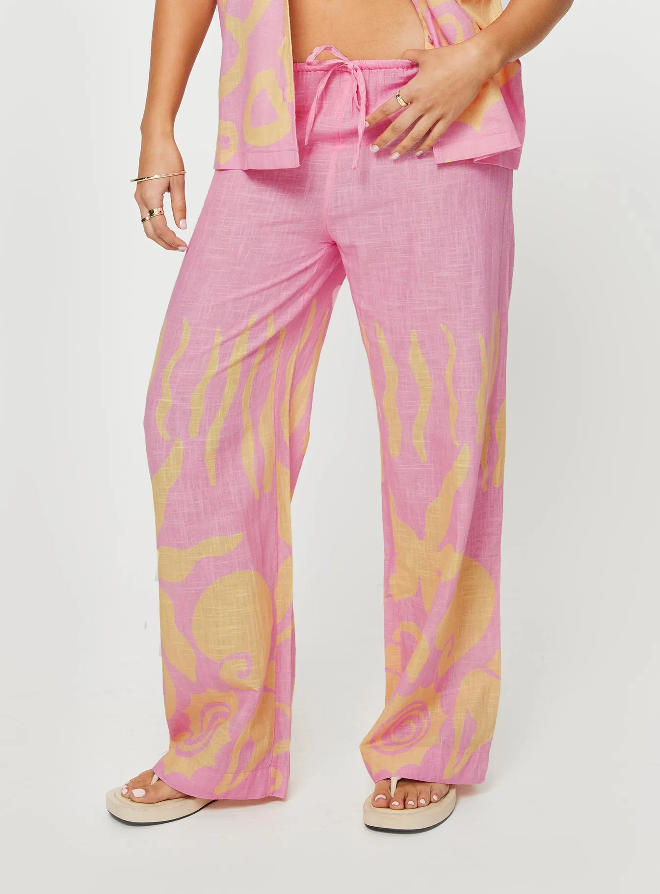 Sollene Pants Pink/yellow sold by Princess Polly product image thumbnail 4