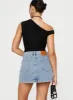 Nickei Denim Mini Skirt Light Wash sold by Princess Polly