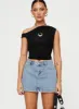 Nickei Denim Mini Skirt Light Wash sold by Princess Polly