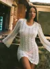 Crush Long Sleeve Mini Dress White sold by Princess Polly