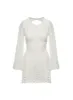 Crush Long Sleeve Mini Dress White sold by Princess Polly