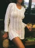 Crush Long Sleeve Mini Dress White sold by Princess Polly