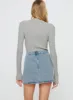 Lolita Mini Skirt Mid Wash Denim sold by Princess Polly