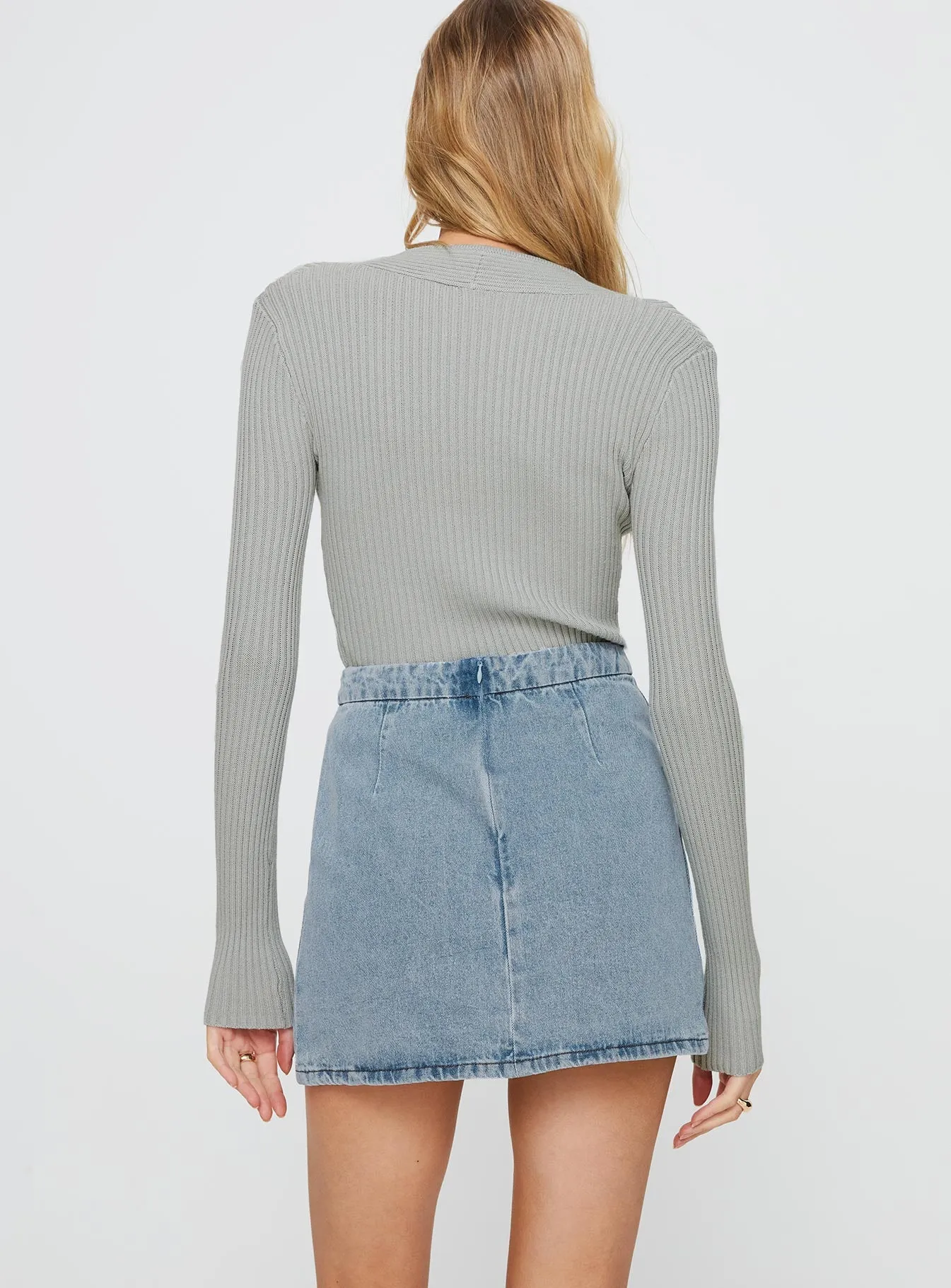 Lolita Mini Skirt Mid Wash Denim sold by Princess Polly product image thumbnail 5