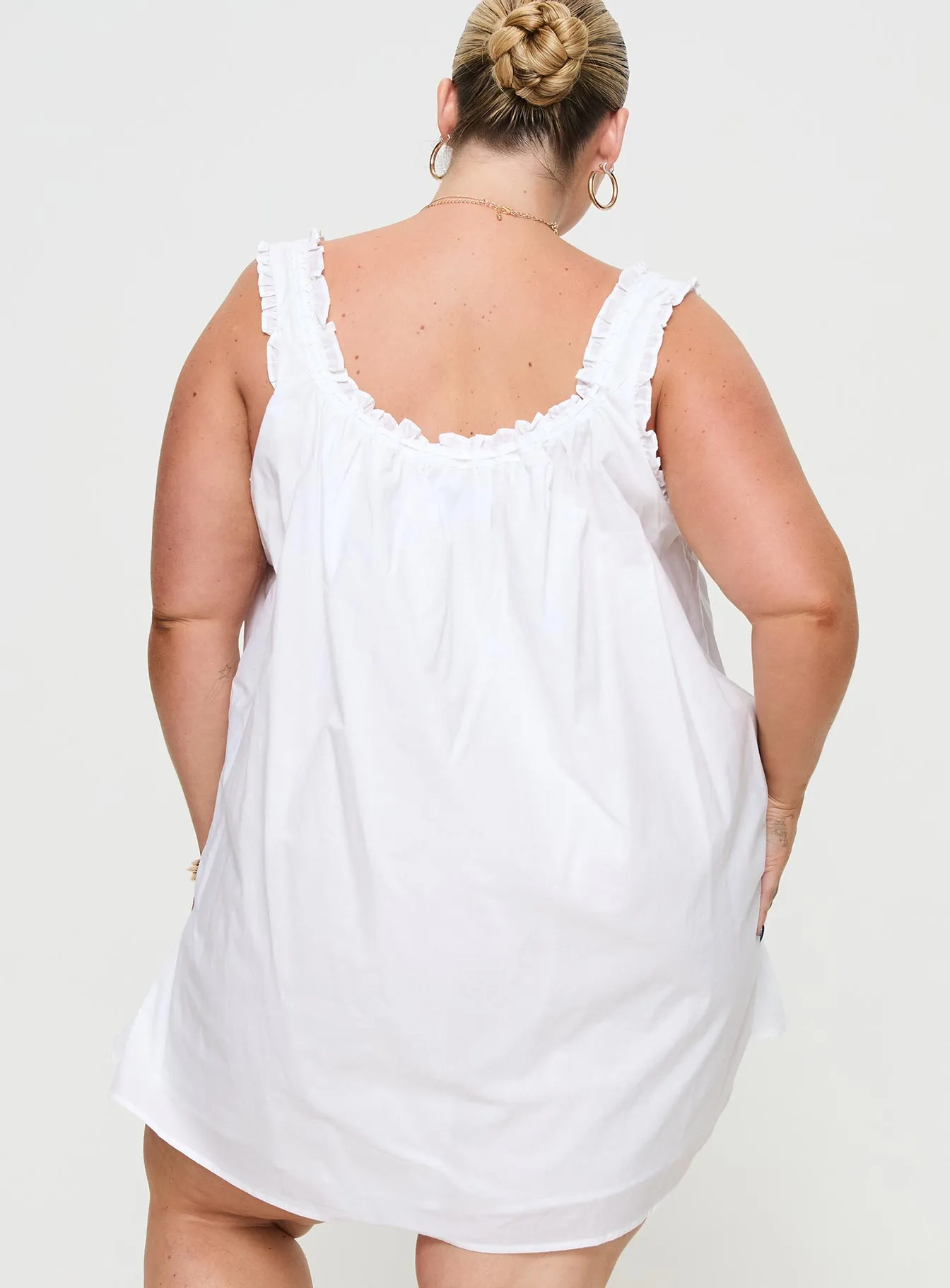 Swing Mini Dress White Curve sold by Princess Polly product image thumbnail 5